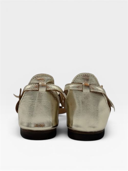 Sandali flat con applicazione floreale IL LACCIO | G10LAMINATOPLATINO